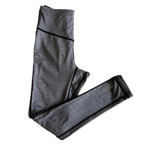 Gymshark Leggings Striped Perforated Detail Gray Women's XS Active Athleisure